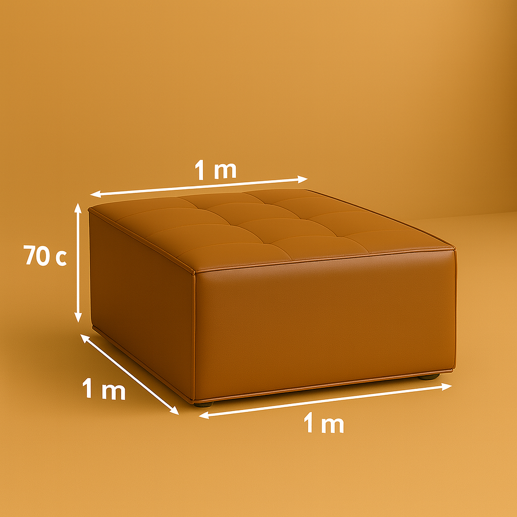 Sala Pop Leather Modular (4 módulos)