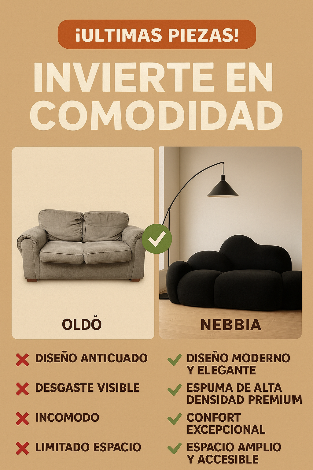 Sofá nebbia®️