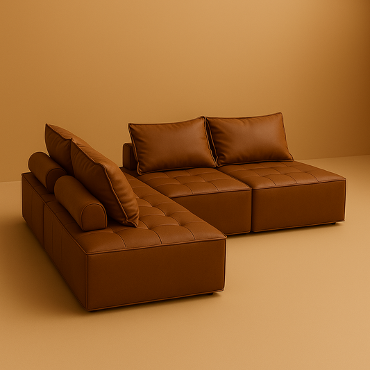 Sala Pop Leather Modular (4 módulos)